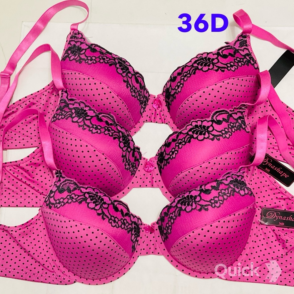 36D - NWT Polka Dots Contour Bras - 3 pcs set